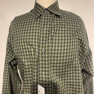 Carl Meyers Navy and Green Plaid