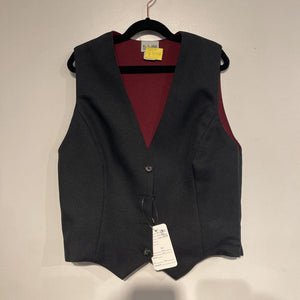 reversible black and red poly vest