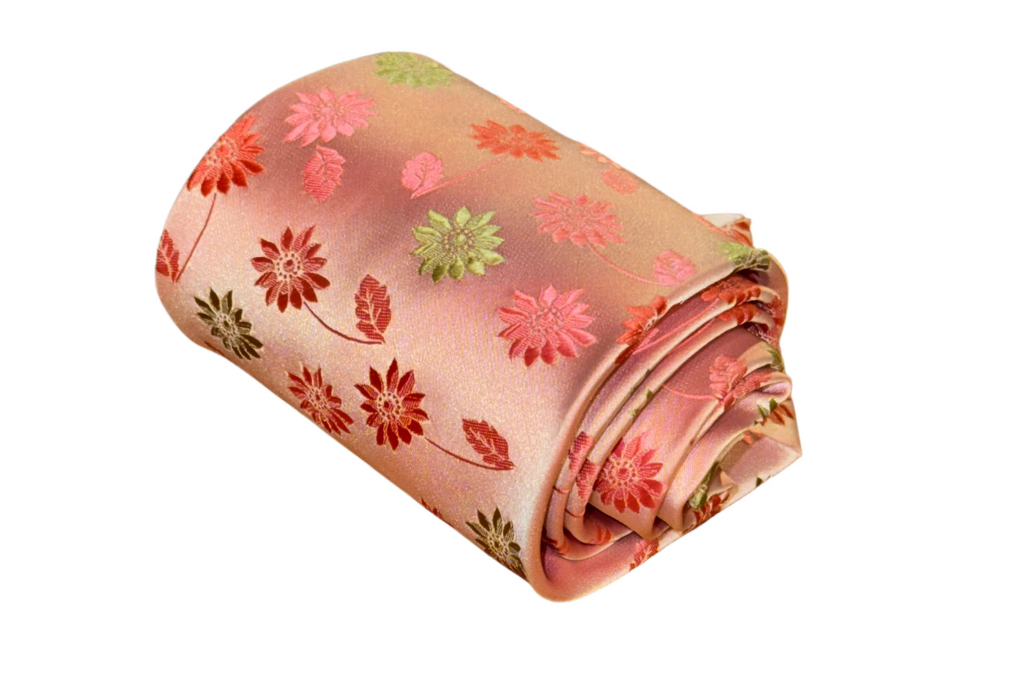 Green and Pink Flower Tie