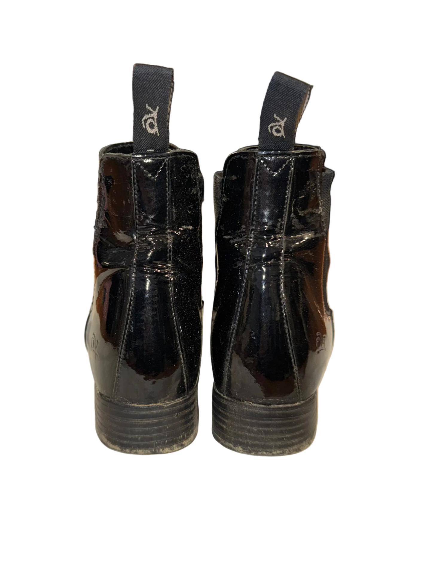 Ovation, W: 5, Black Patent Boots