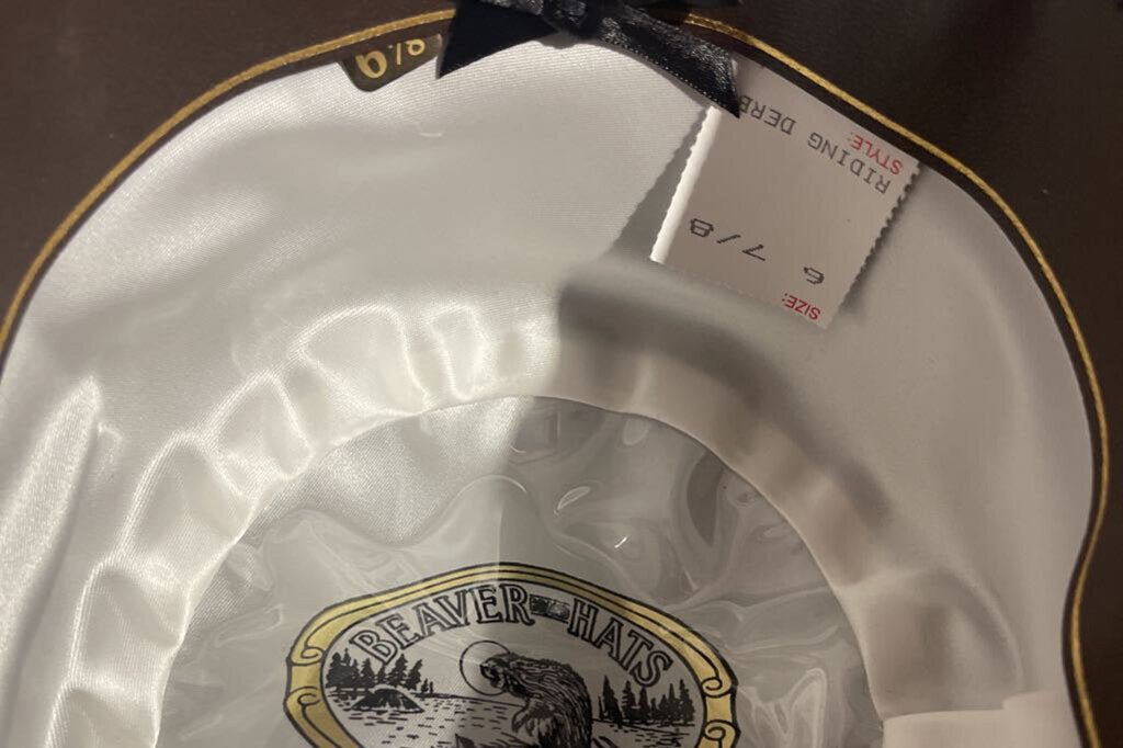 Beaver Brand Hats, Brown, 6 7/8 Derby