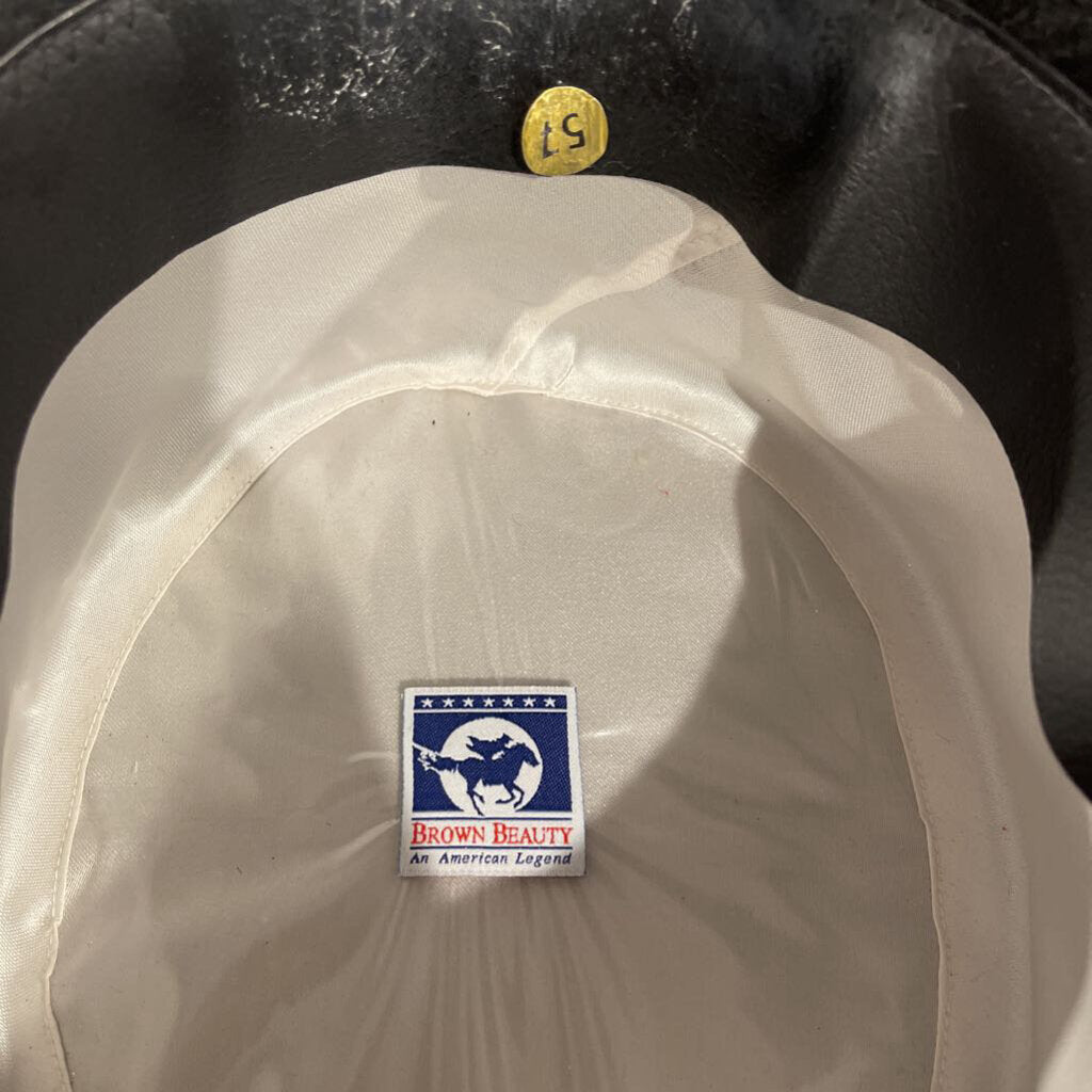 Brown Beauty, Black, 7 1/8 Top Hat