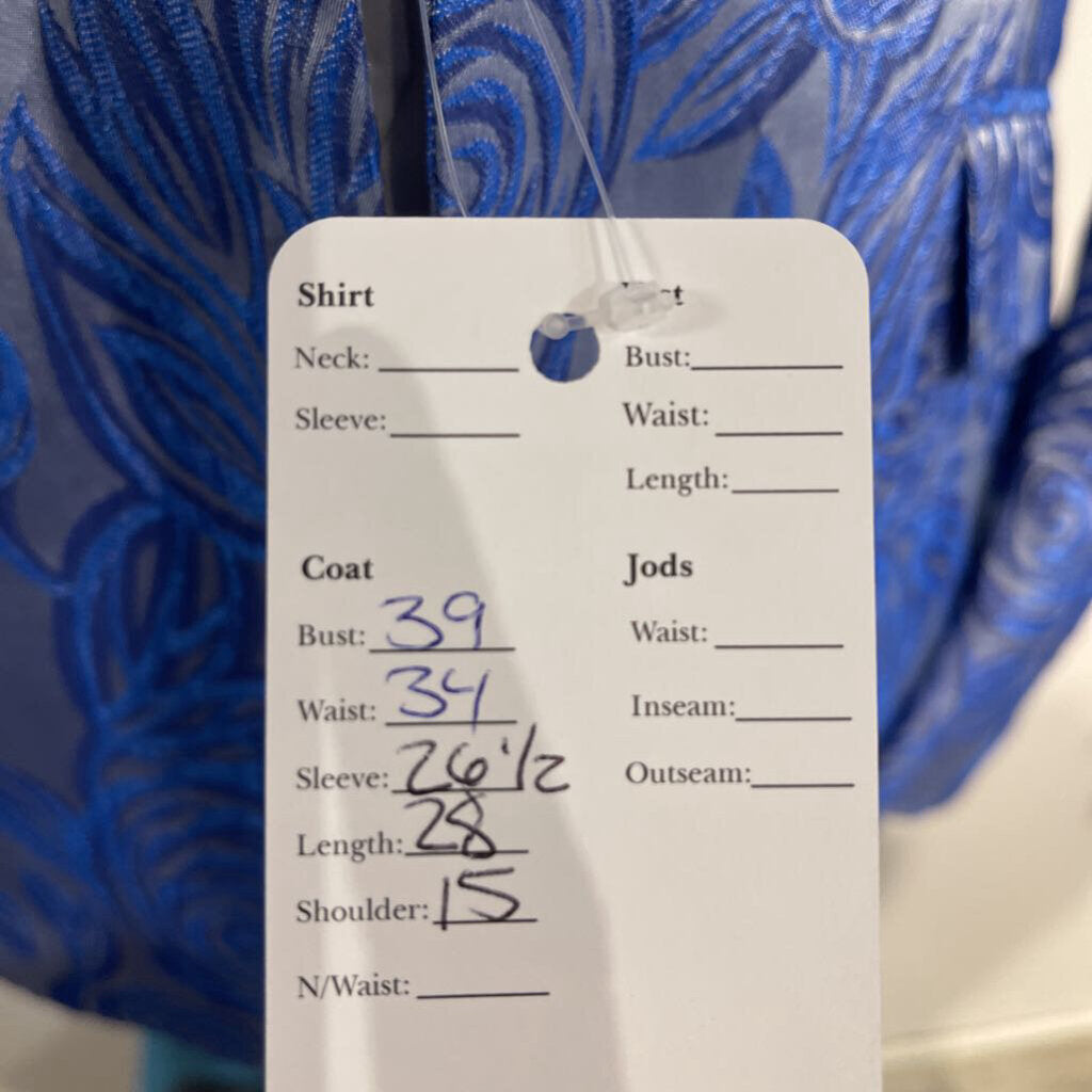 Custom Blue Paisley Driving Coat