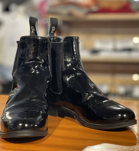 Ovation Black Patent Boots W:6.5