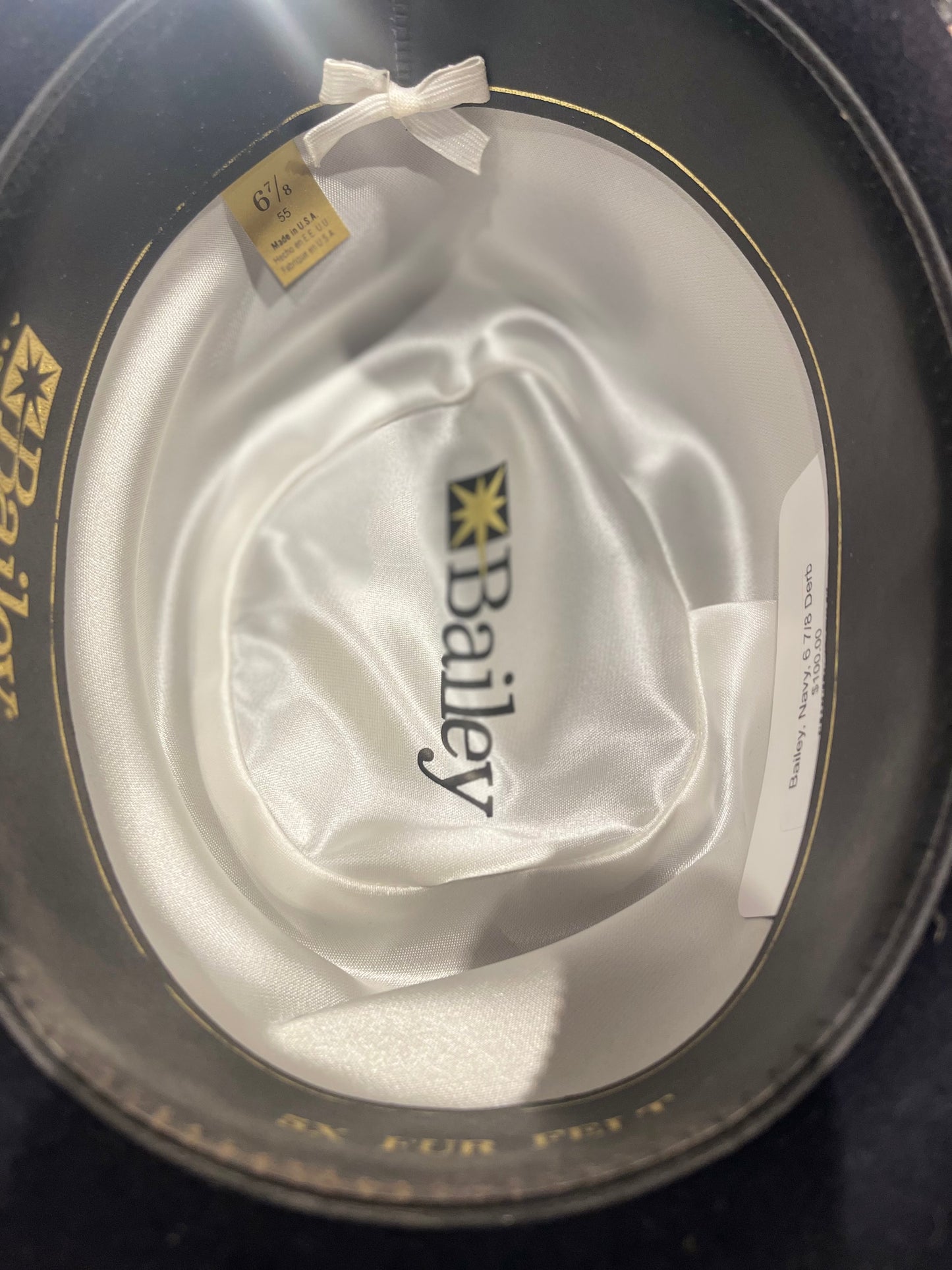 Bailey, Navy, 6 7/8 Derby