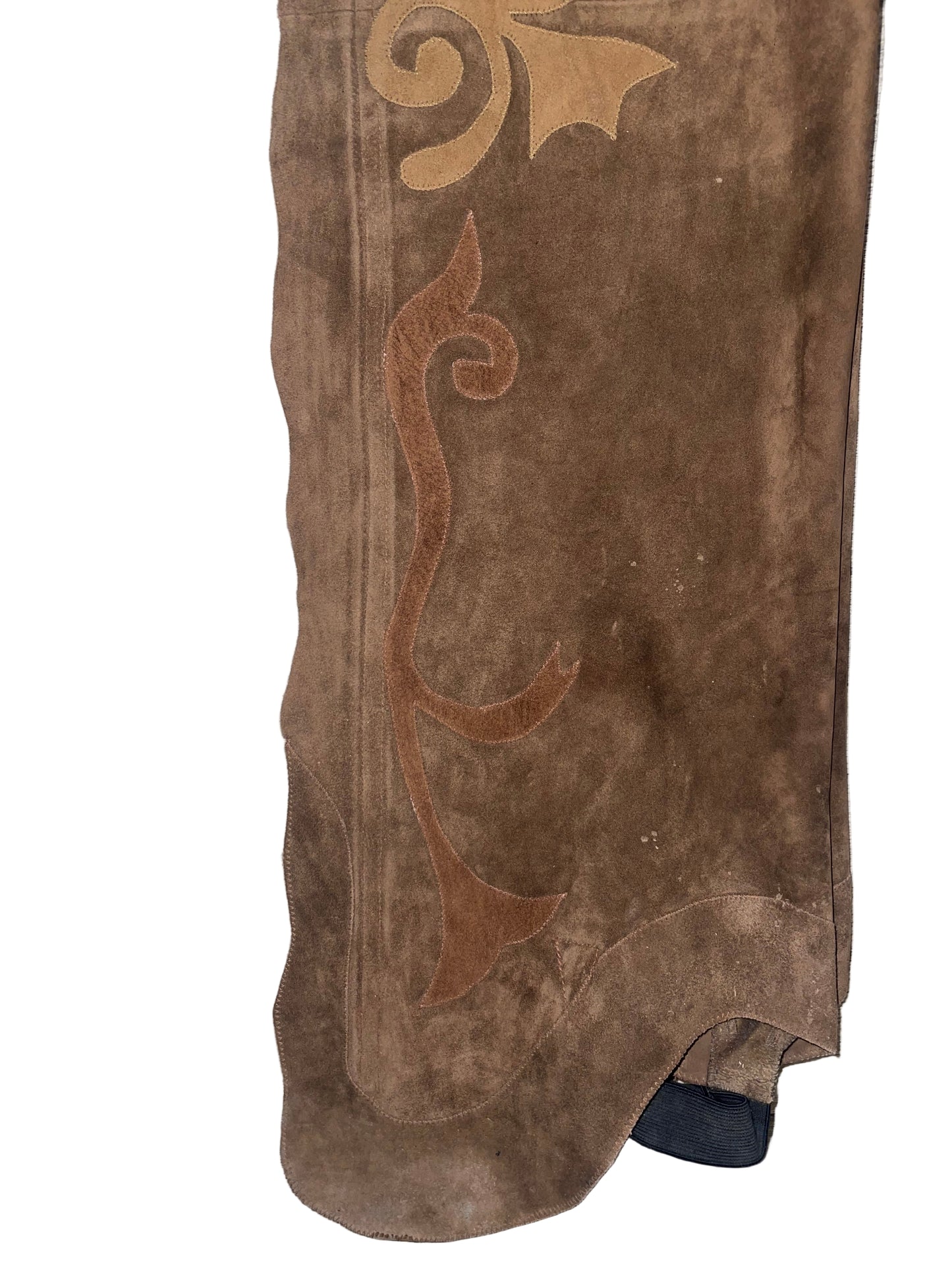 Marsha De Arriaga, Custom Brown Embroidered Chaps
