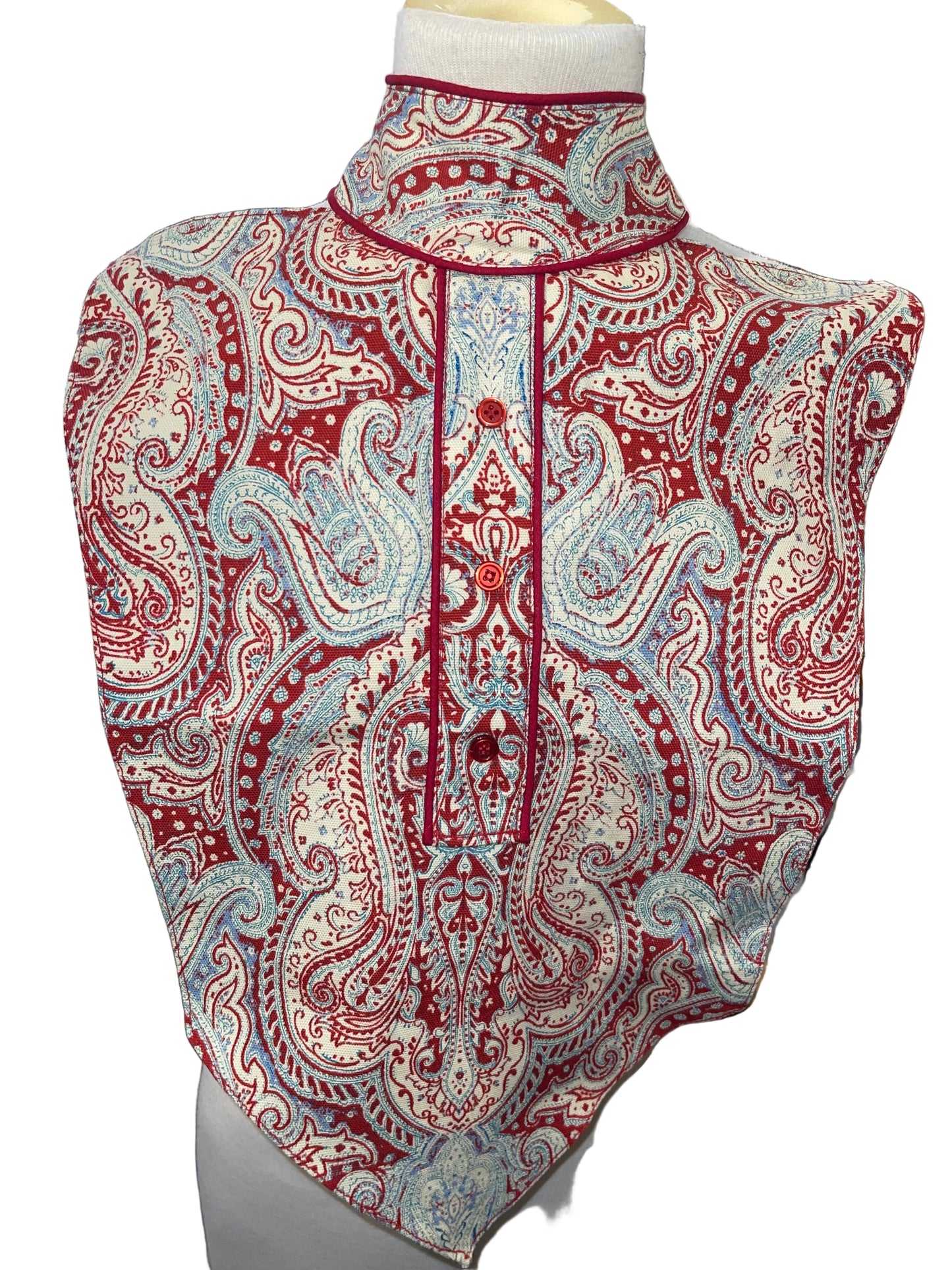 Red and Blue Brocade Dickie