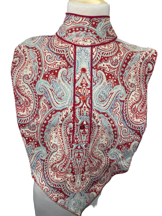 Red and Blue Brocade Dickie