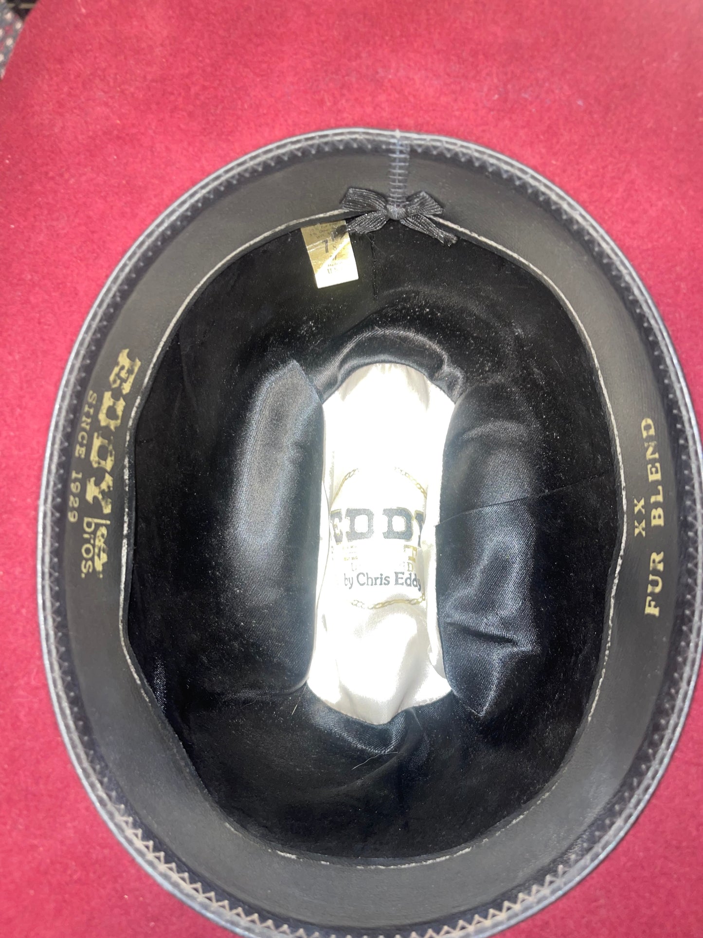Eddy Brothers, Red 2X 7 1/8 Western Hat