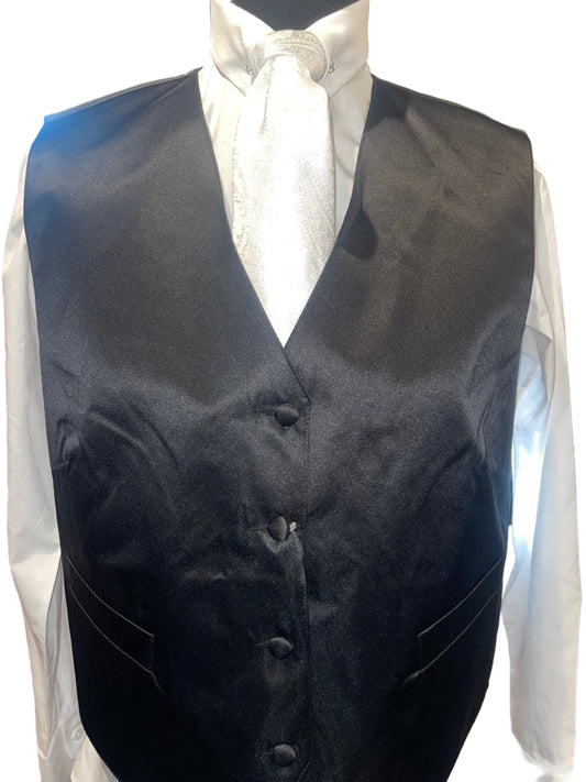 Black Silk Vest