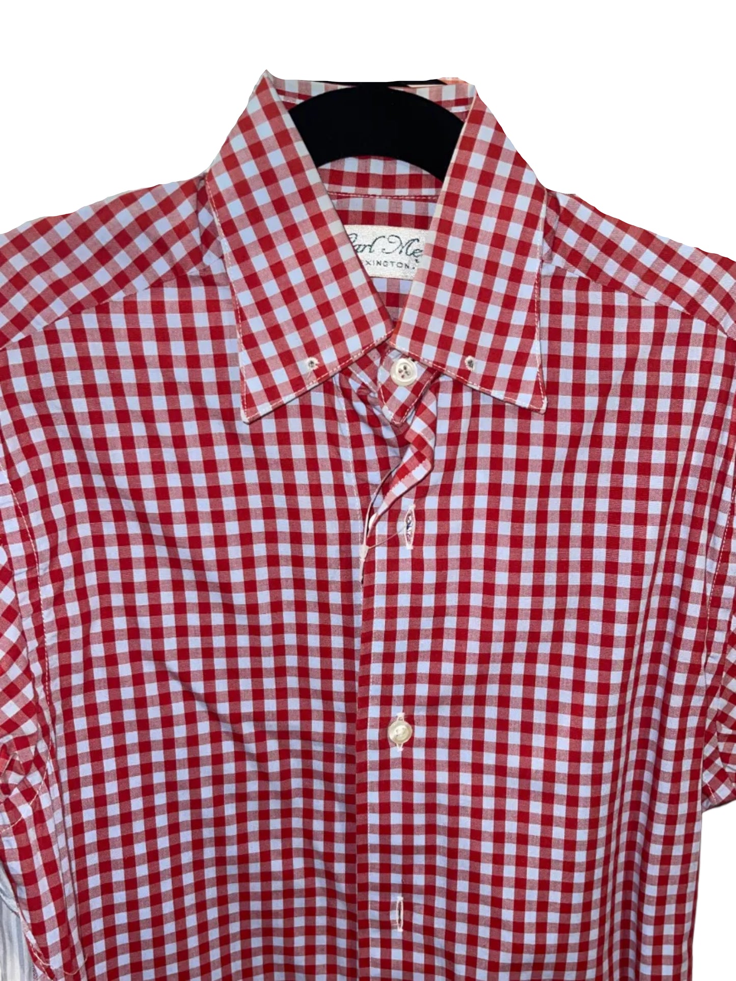 Carl Meyers, Red and Light Blue Check Shirt
