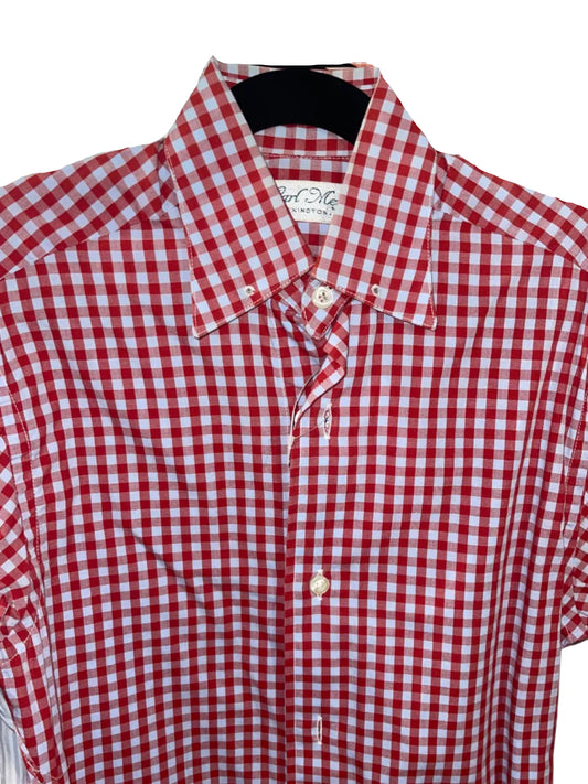 Carl Meyers, Red and Light Blue Check Shirt