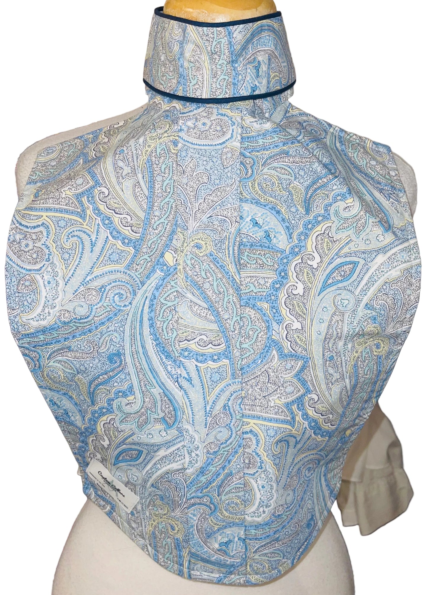 Custom Collars, Blue Paisley Dickie