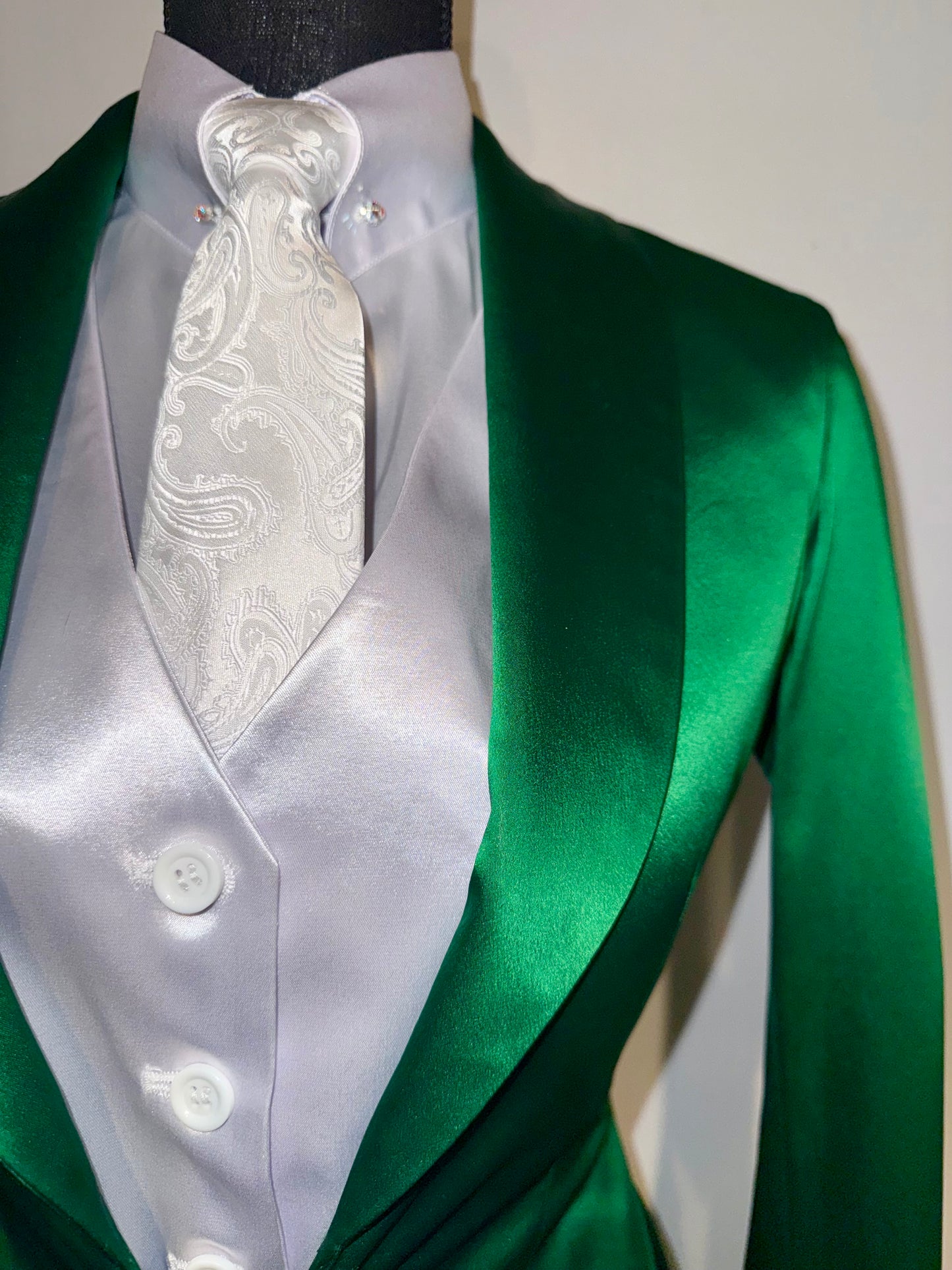 Hawkewood, Green Silk Day Coat