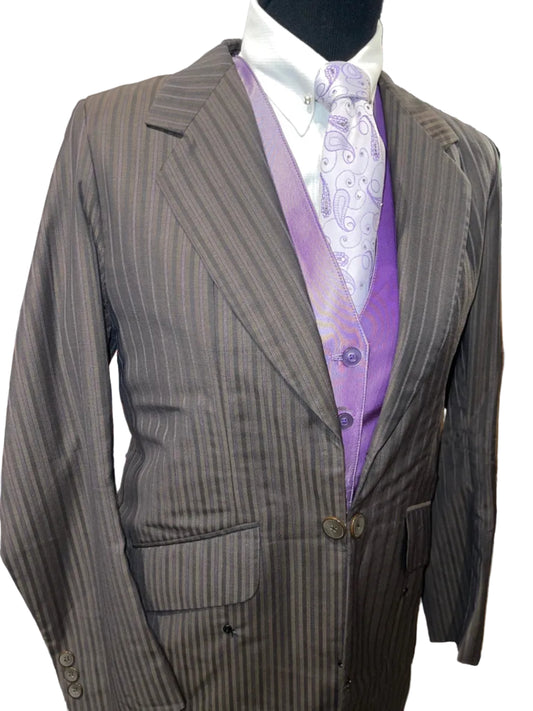 Marsha De Arriaga, Brown and Purple Suit