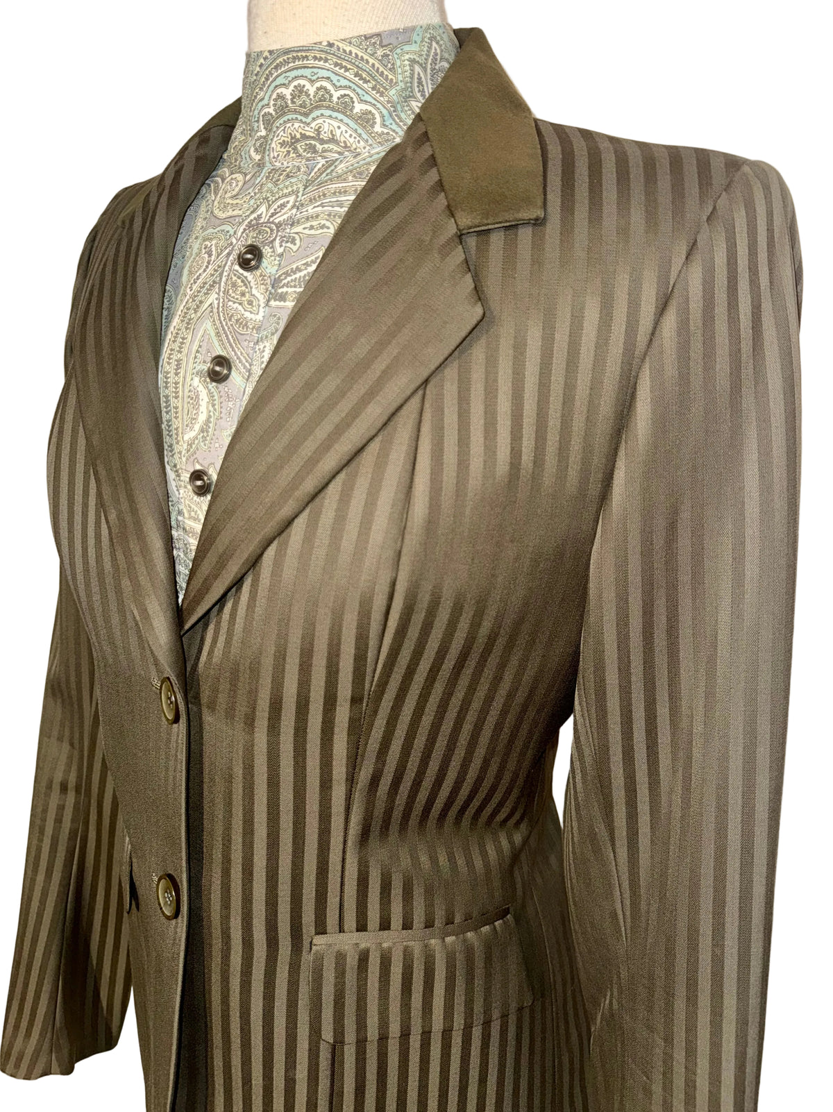 Marsha De Arriaga, Ladies Olive Brown Hunt Coat