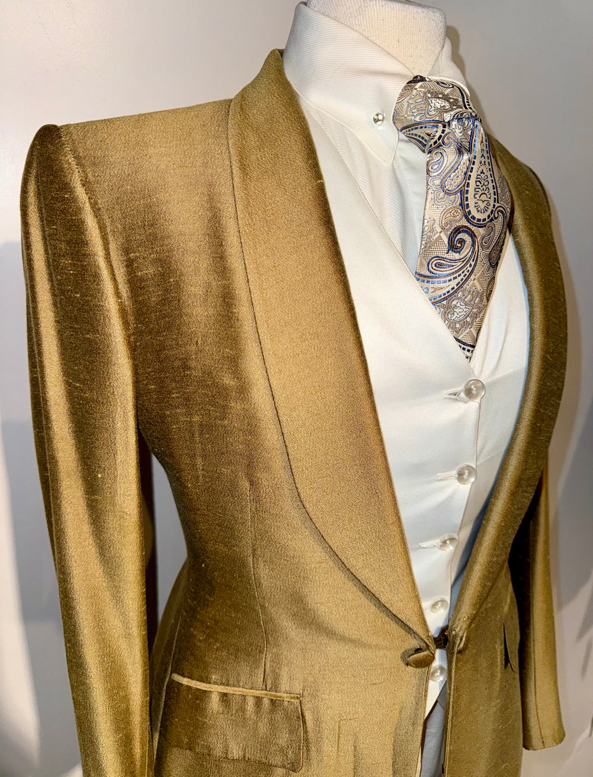 Custom, Gold Silk Day Coat
