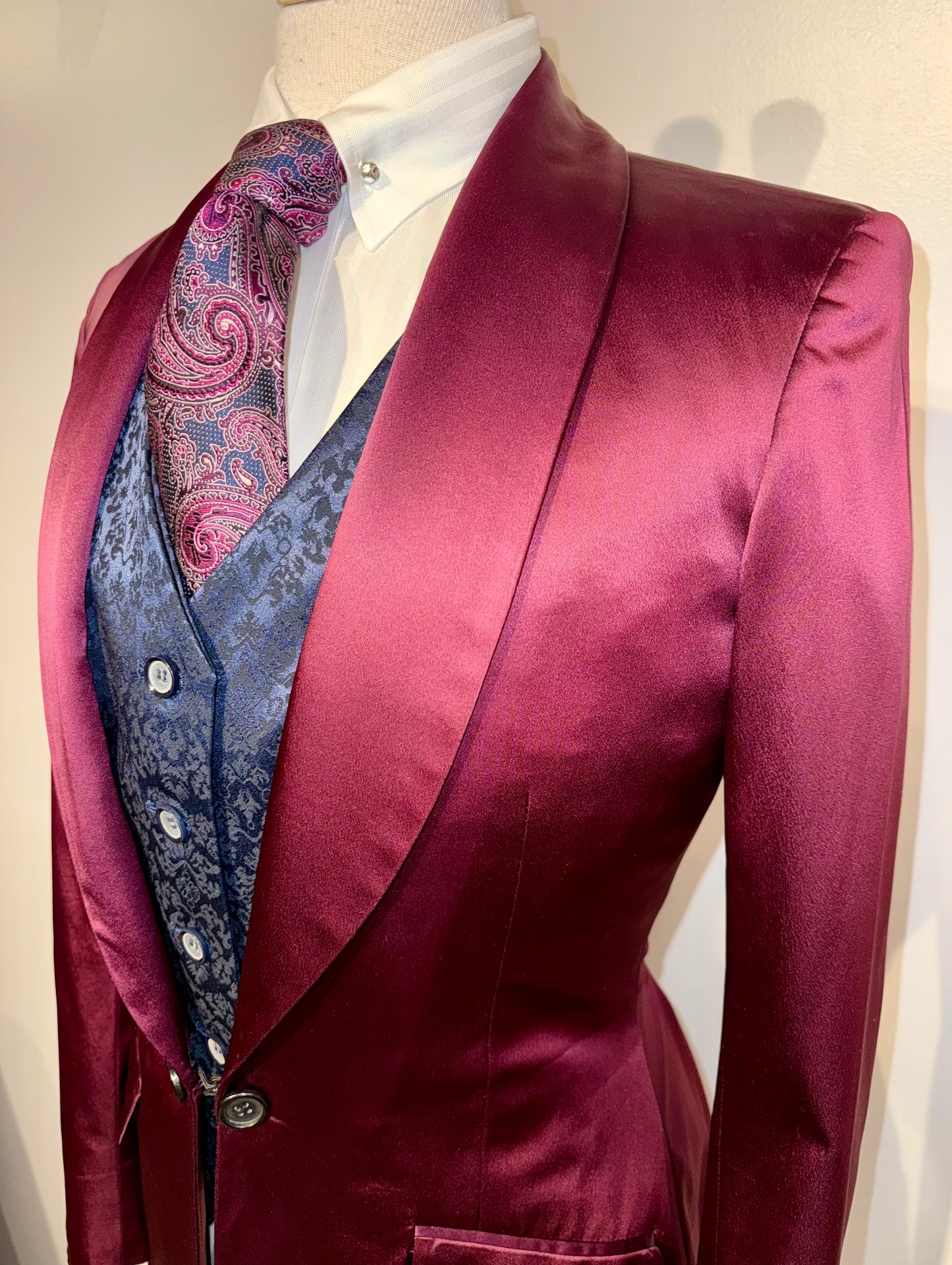 Hawkewood, Plum Silk Day Coat