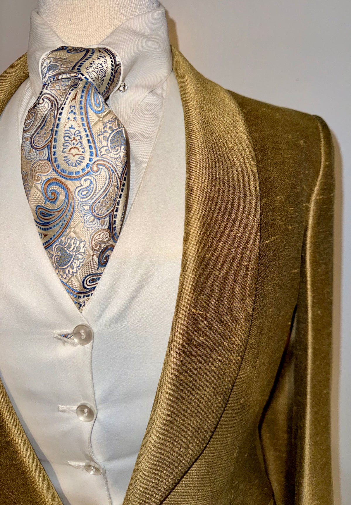 Custom, Gold Silk Day Coat