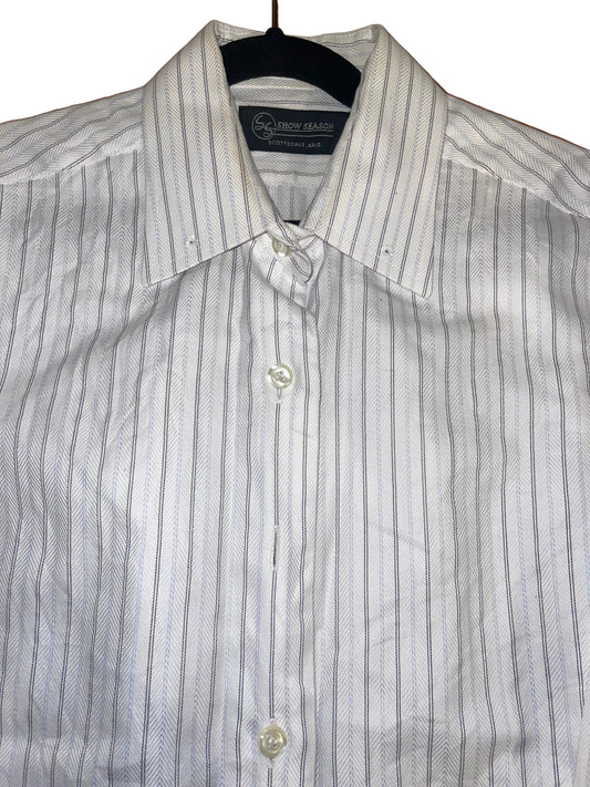 Show Season, Blue and Black Striped Shirt