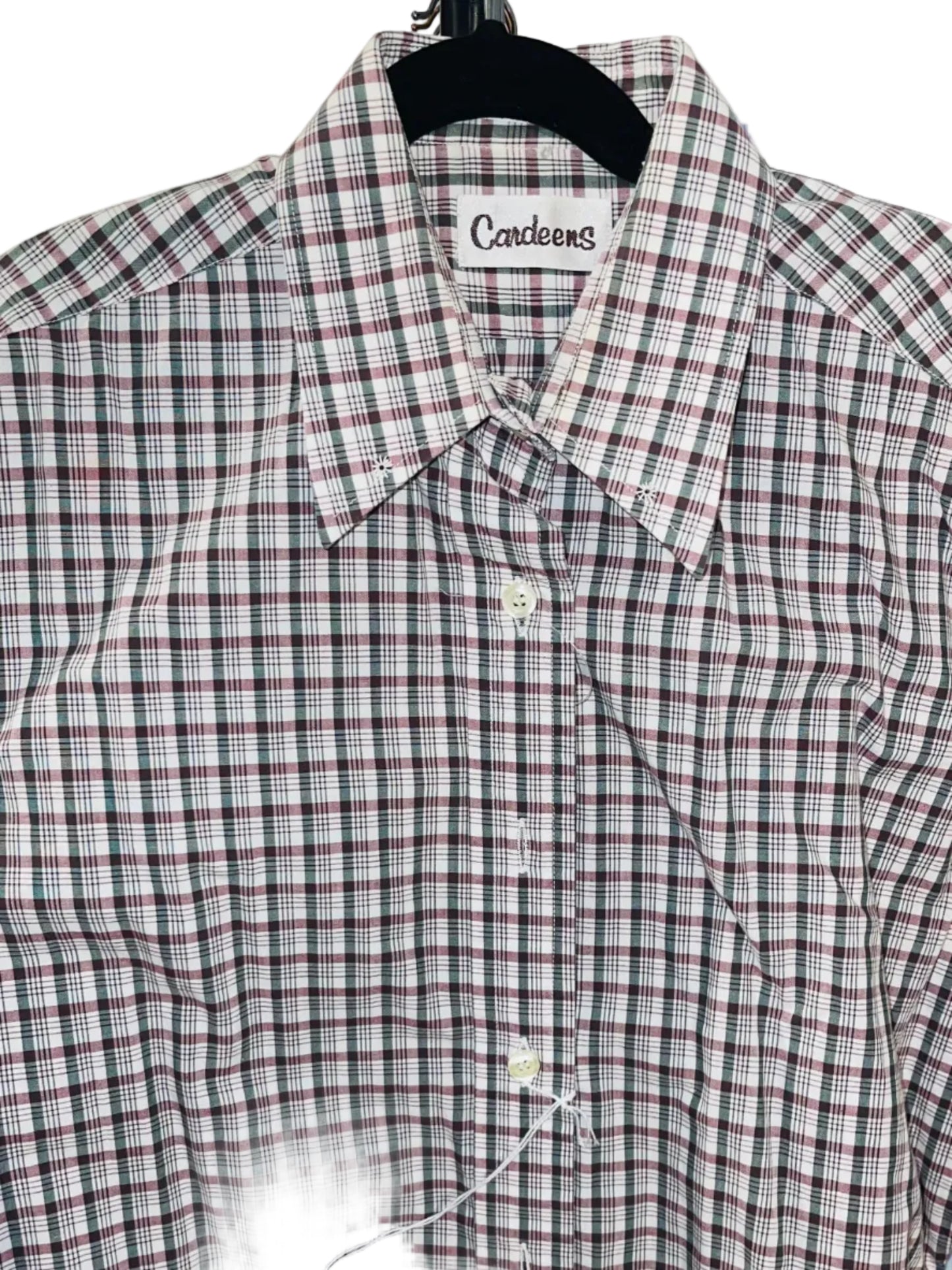 Cardeens, Maroon and Green Plaid Shirt