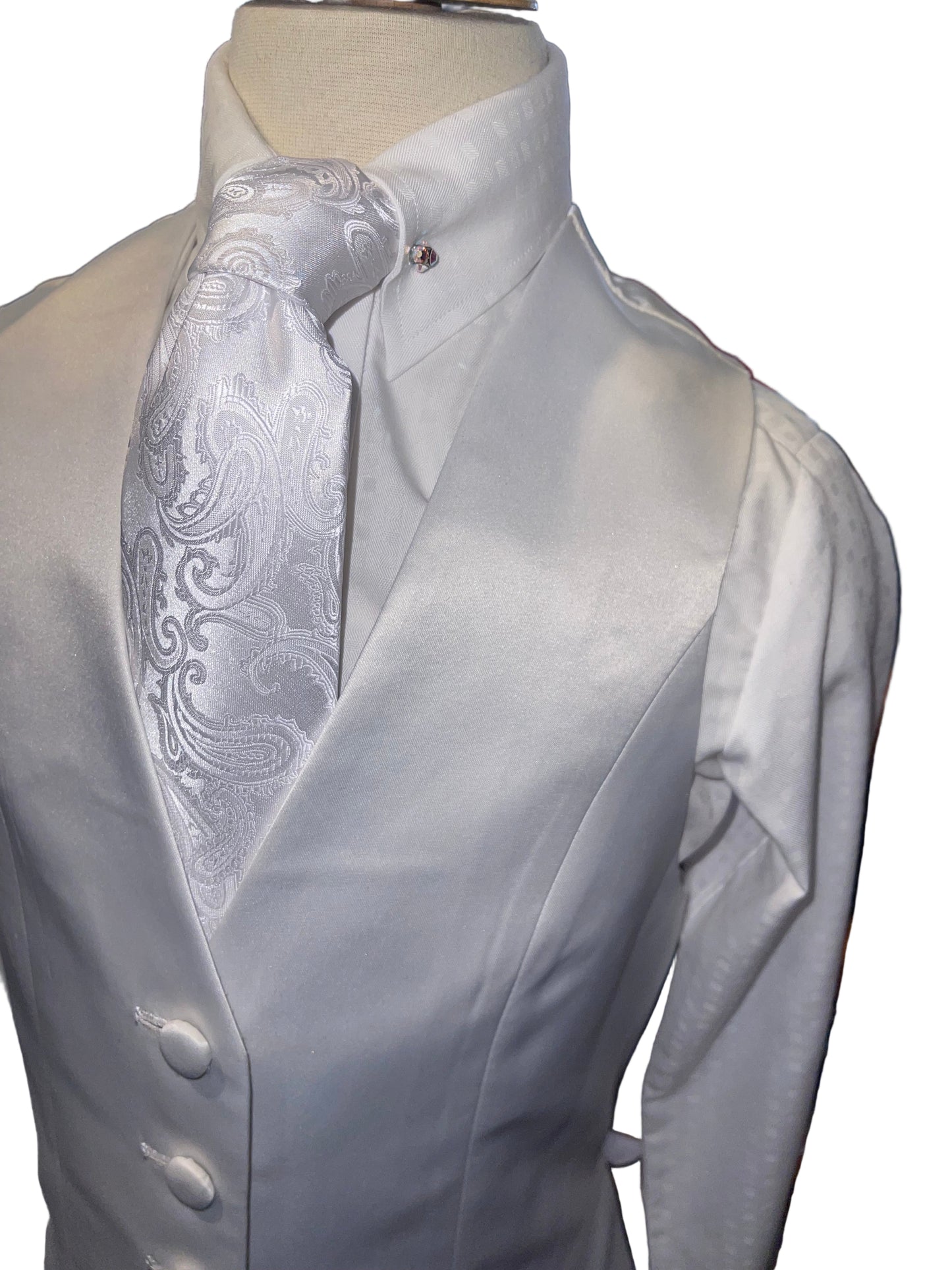 Custom, Girl's White Show Vest