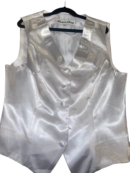 Marsha De Arriaga, White Silk Formal Vest