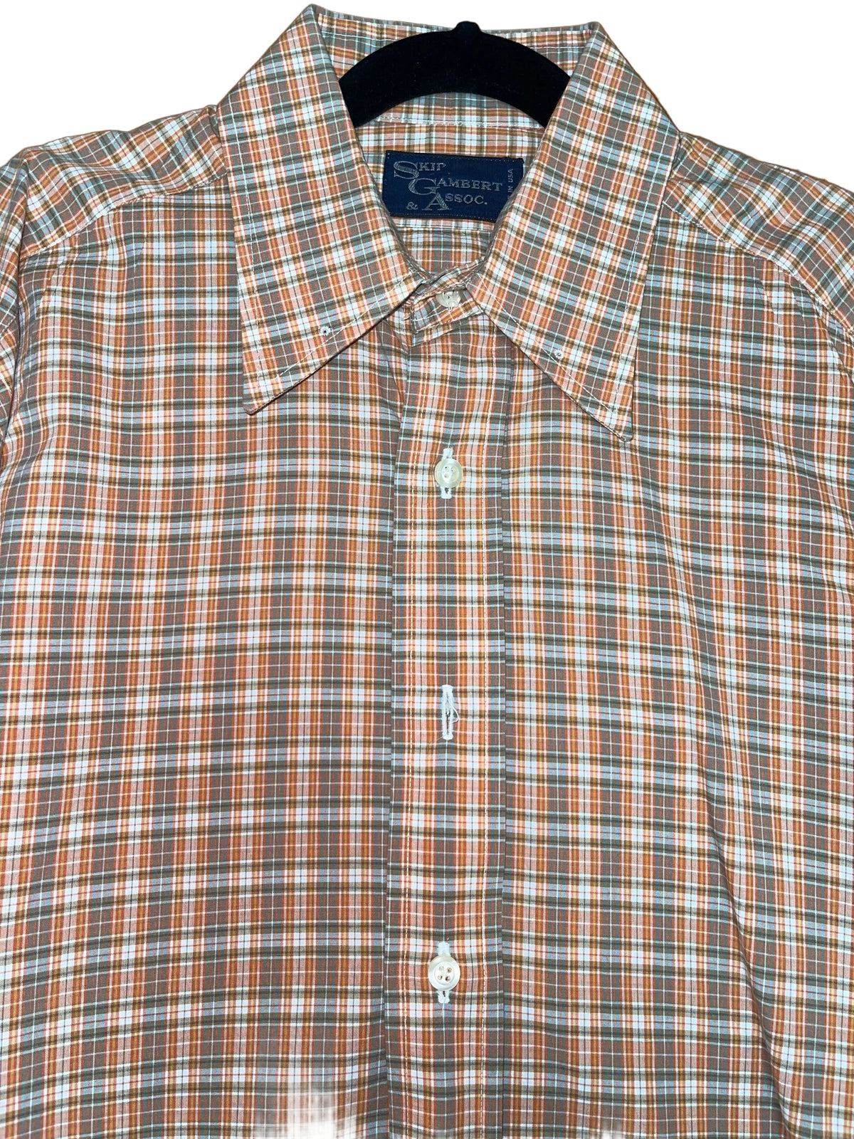 SGA, Orange and Brown Plaid Shirt