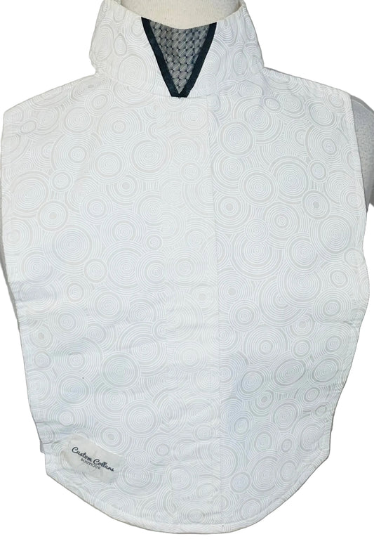 Custom Collars, White with Black Trim Dickie