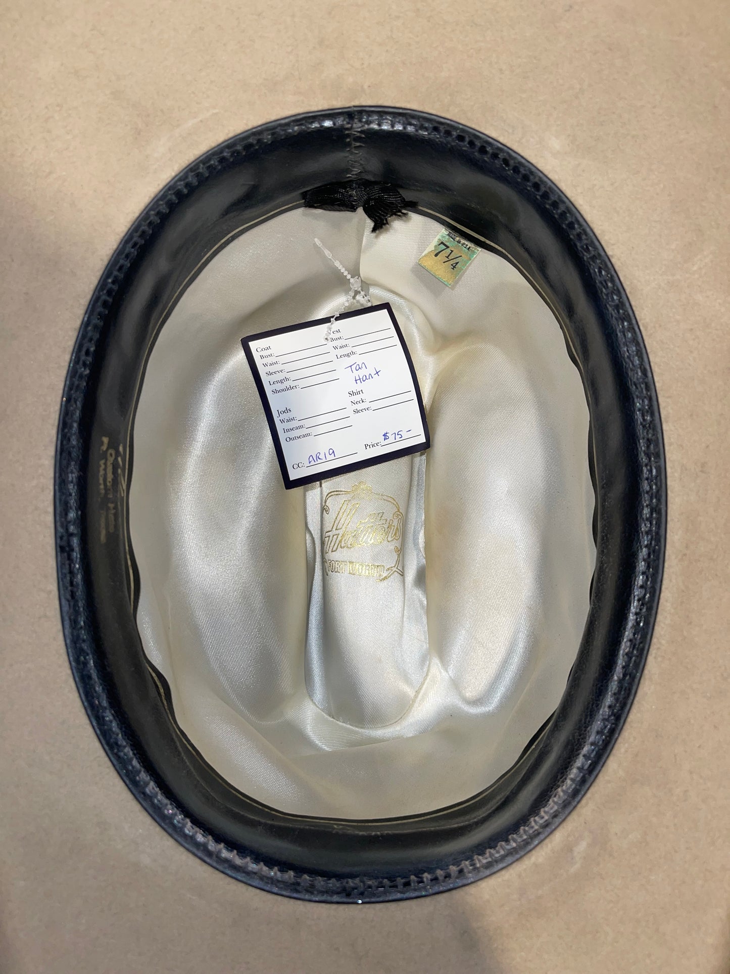 Hatters, Tan 7 1/4 Western Hat