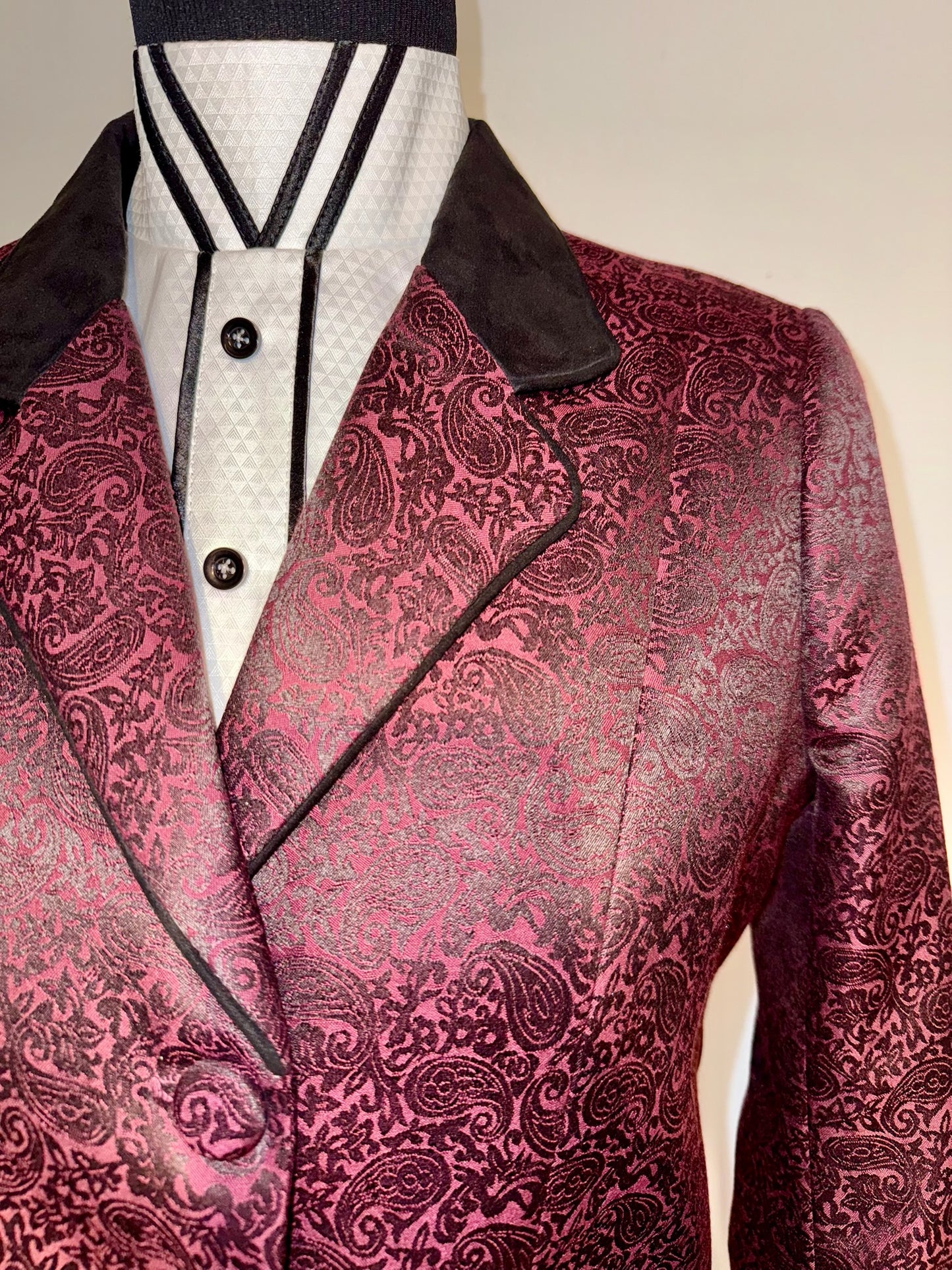 New MTC, Burgundy Paisley Hunt Coat