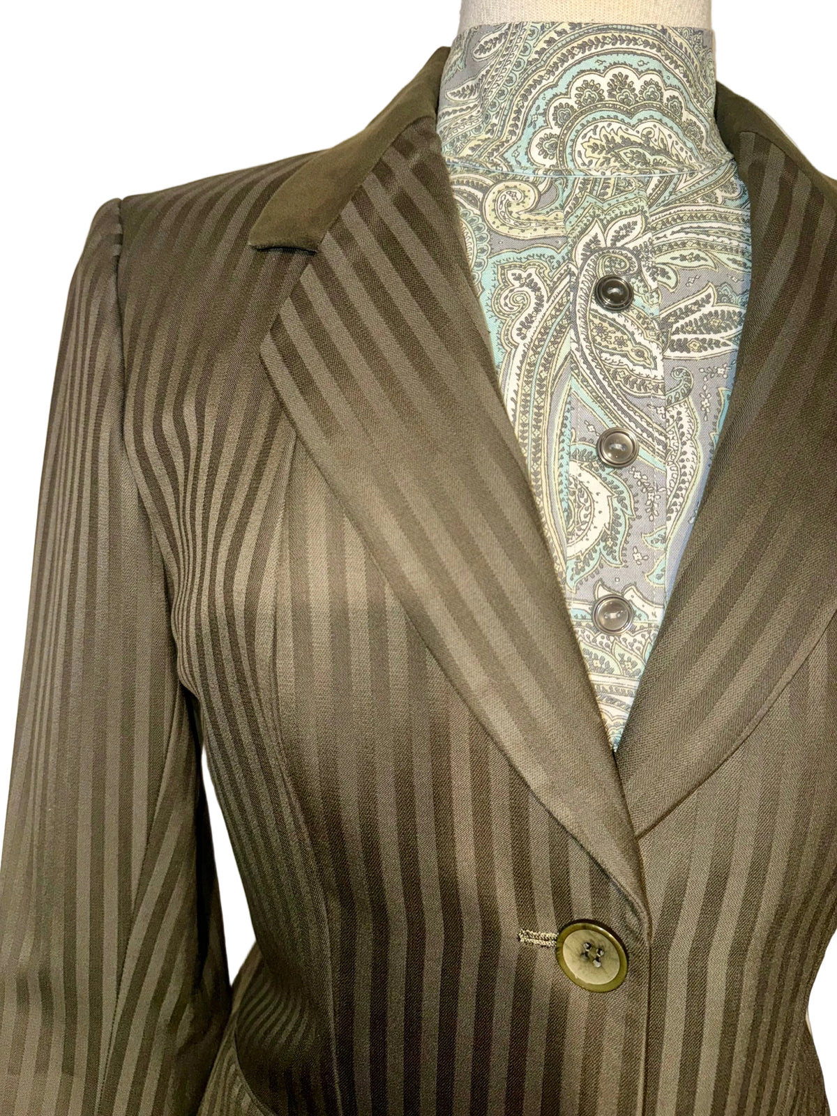 Marsha De Arriaga, Ladies Olive Brown Hunt Coat