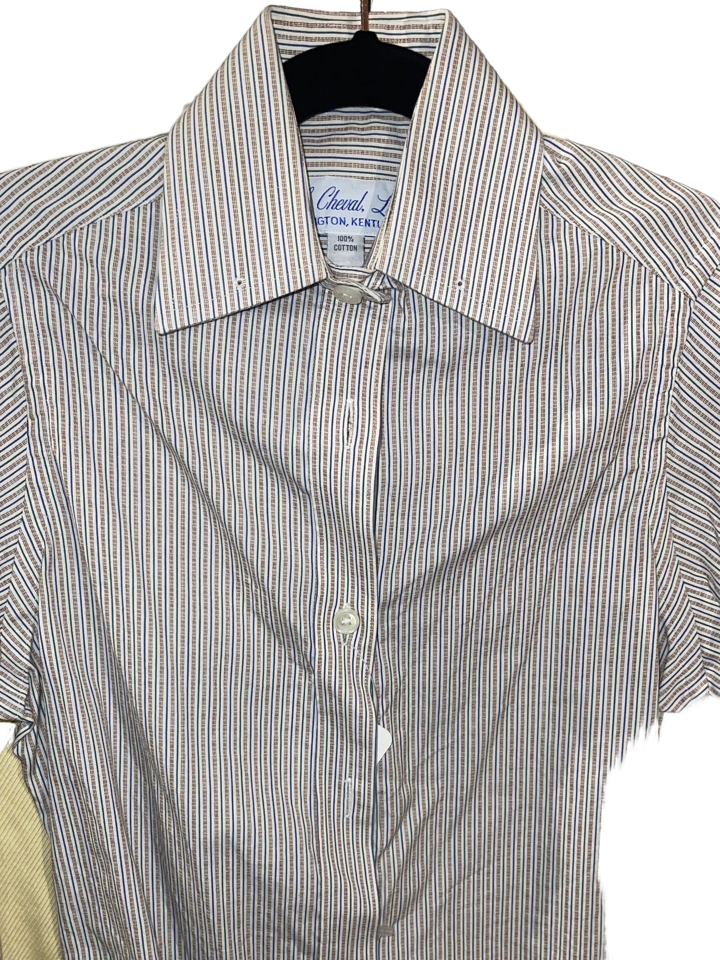 Le Cheval, Brown Stripe Shirt