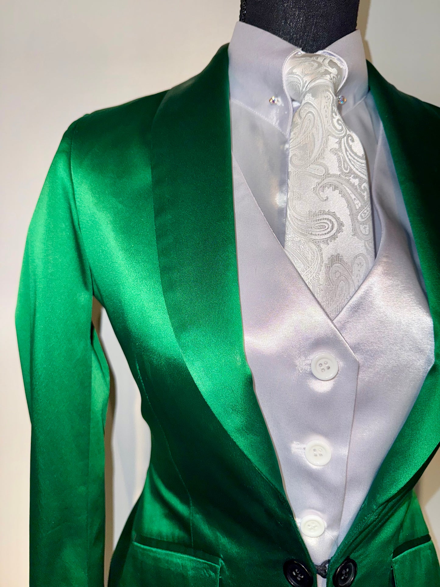 Hawkewood, Green Silk Day Coat