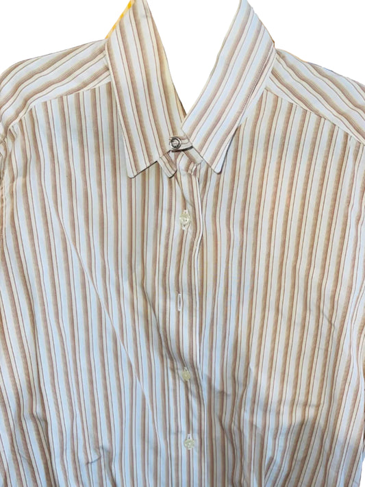 Chavez, Taupe Stripe Shirt