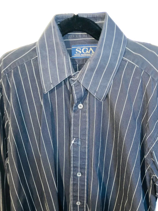 SGA, Black With White Stripe Shirt