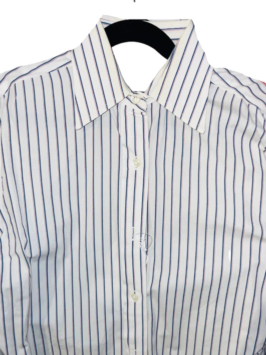 Le Cheval, White with Navy Stripe Shirt