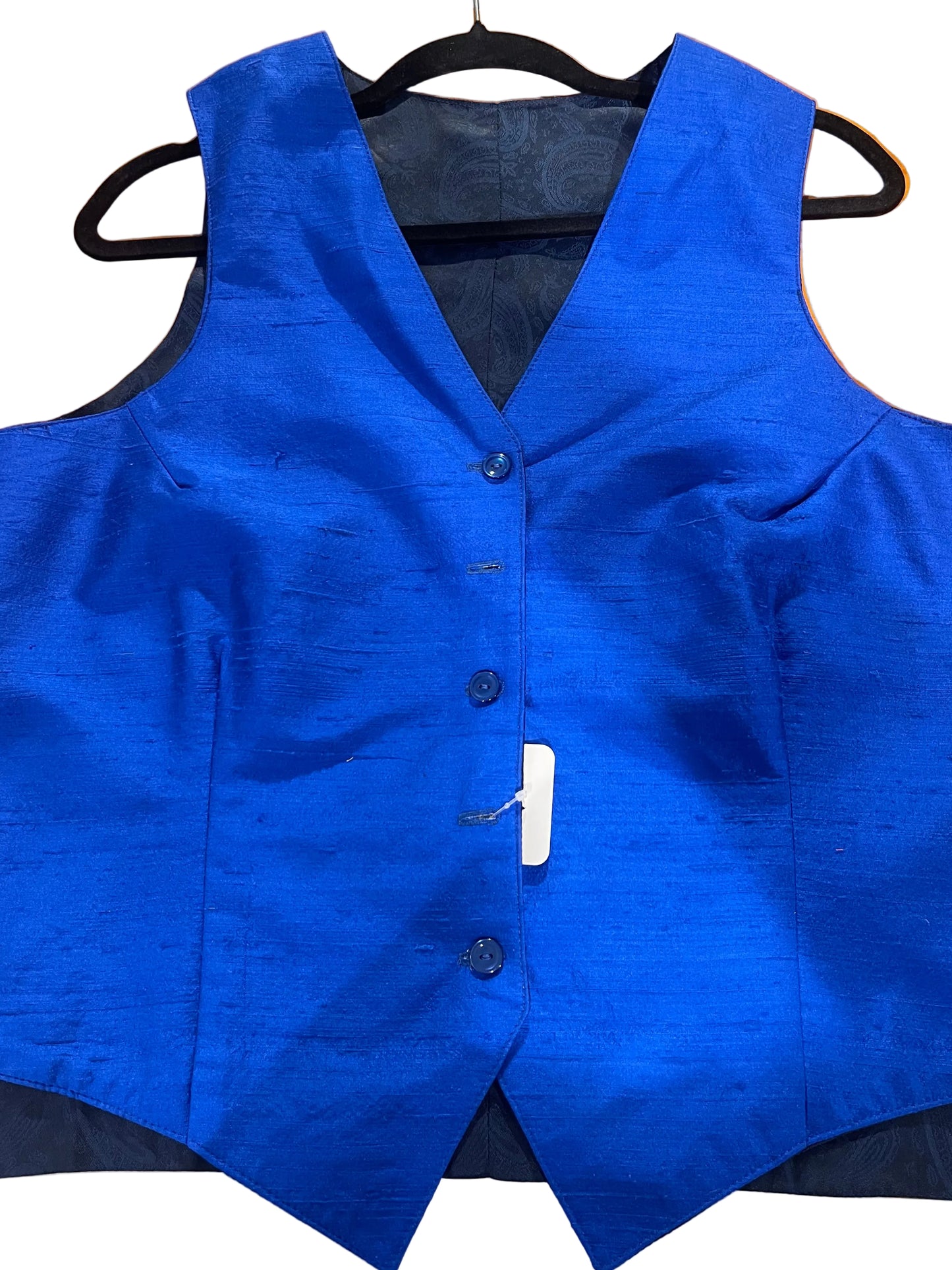 BRB, Blue Raw Silk Vest