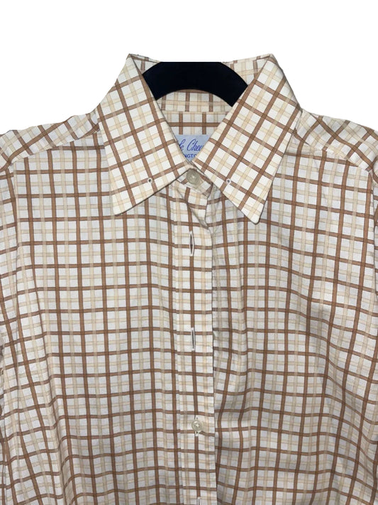 Le Cheval, Brown and Tan Plaid Shirt