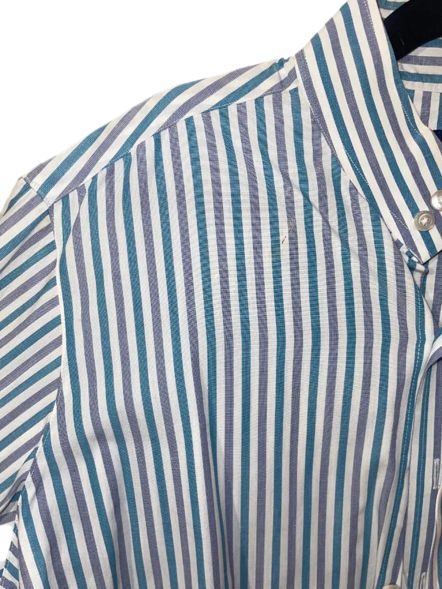 Essex, Teal and Blue Stripe 40 Hunt Shirt