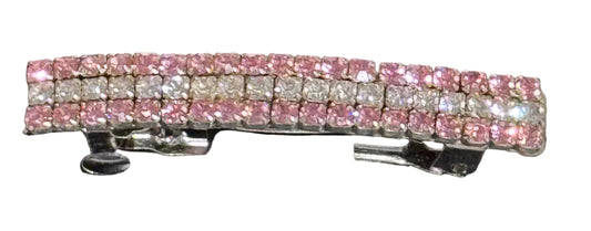 Pink Crystal Bun Barrette