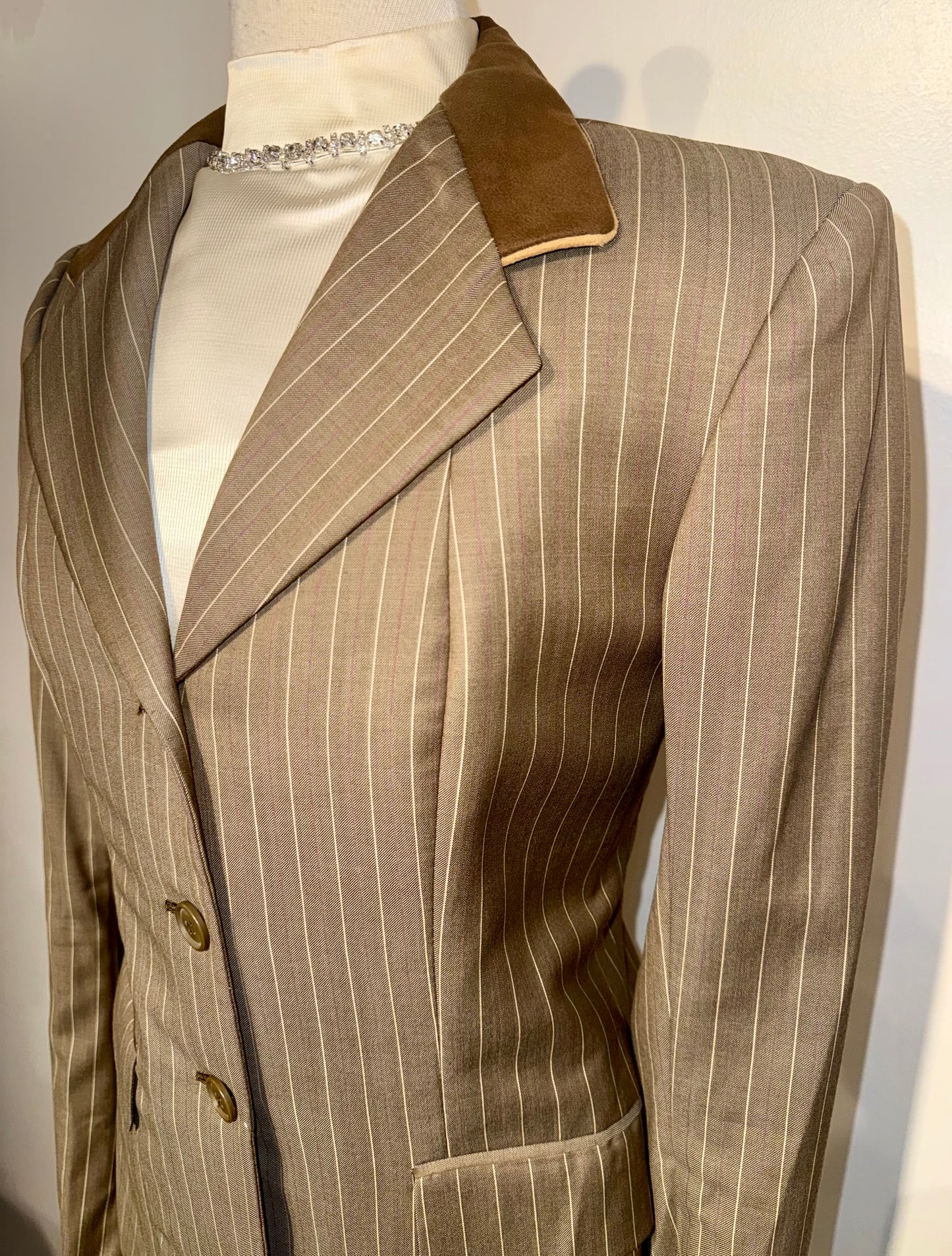 Marsha De Arriaga, Custom Beige Hunt Coat