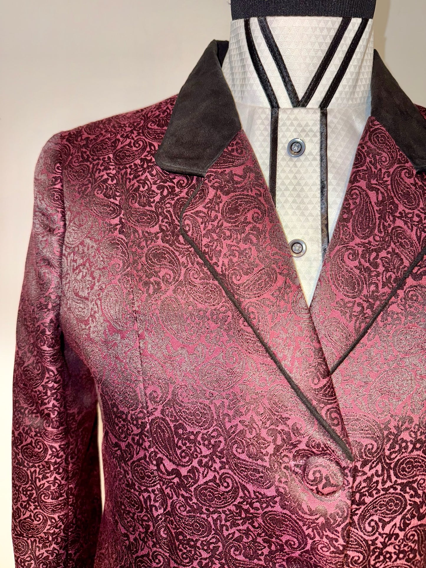 New MTC, Burgundy Paisley Hunt Coat