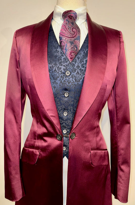 Hawkewood, Plum Silk Day Coat