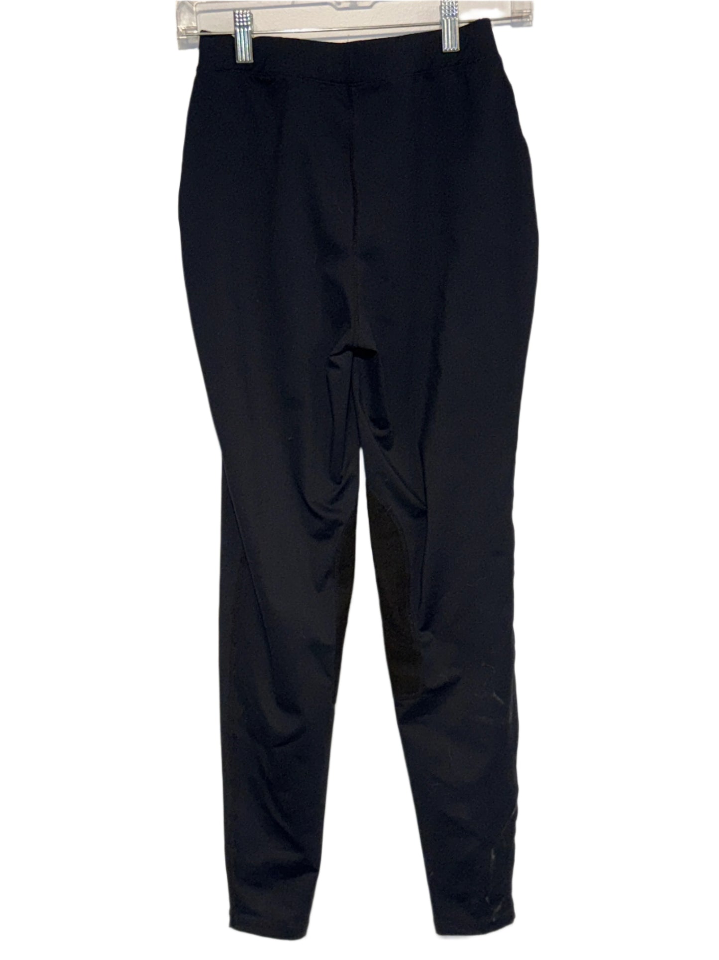 Youth XL, Black (with suede), Riding Pants