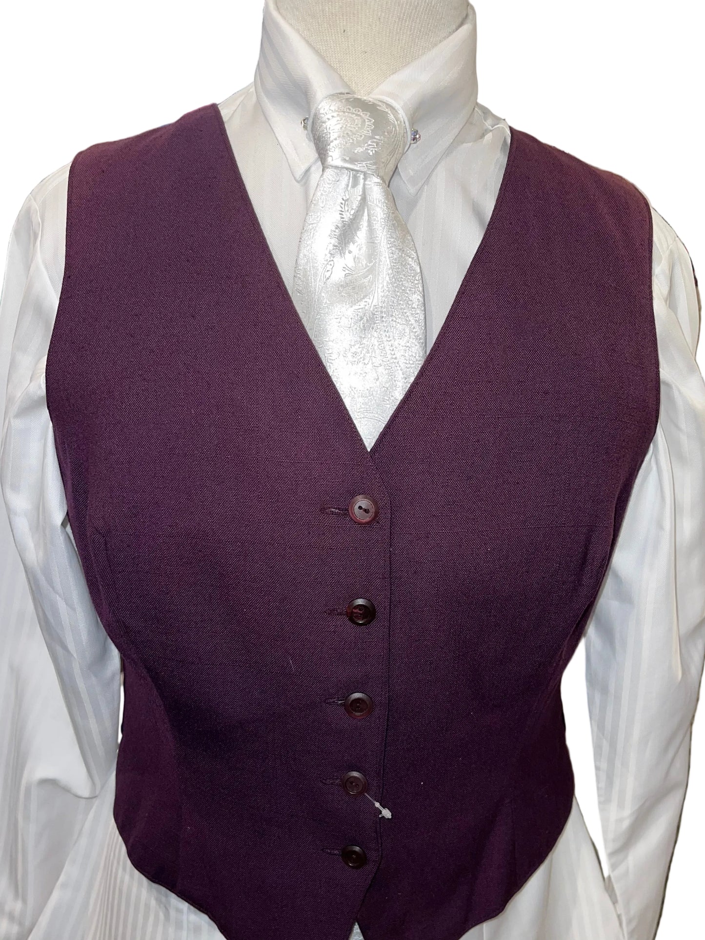 Maroon, Ladies Poly Vest