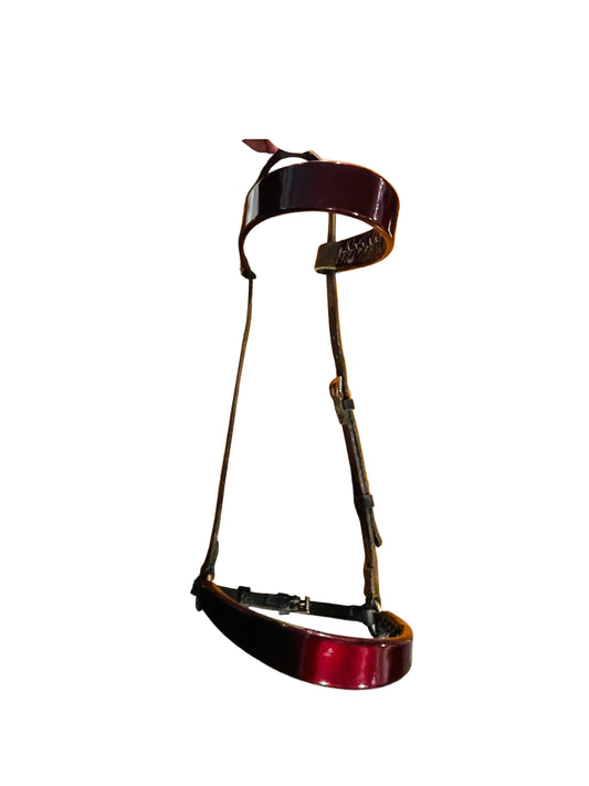 Maroon Browband and Noseband Set