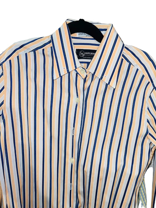 Show Season, Peach and Blue Stripe Shirt