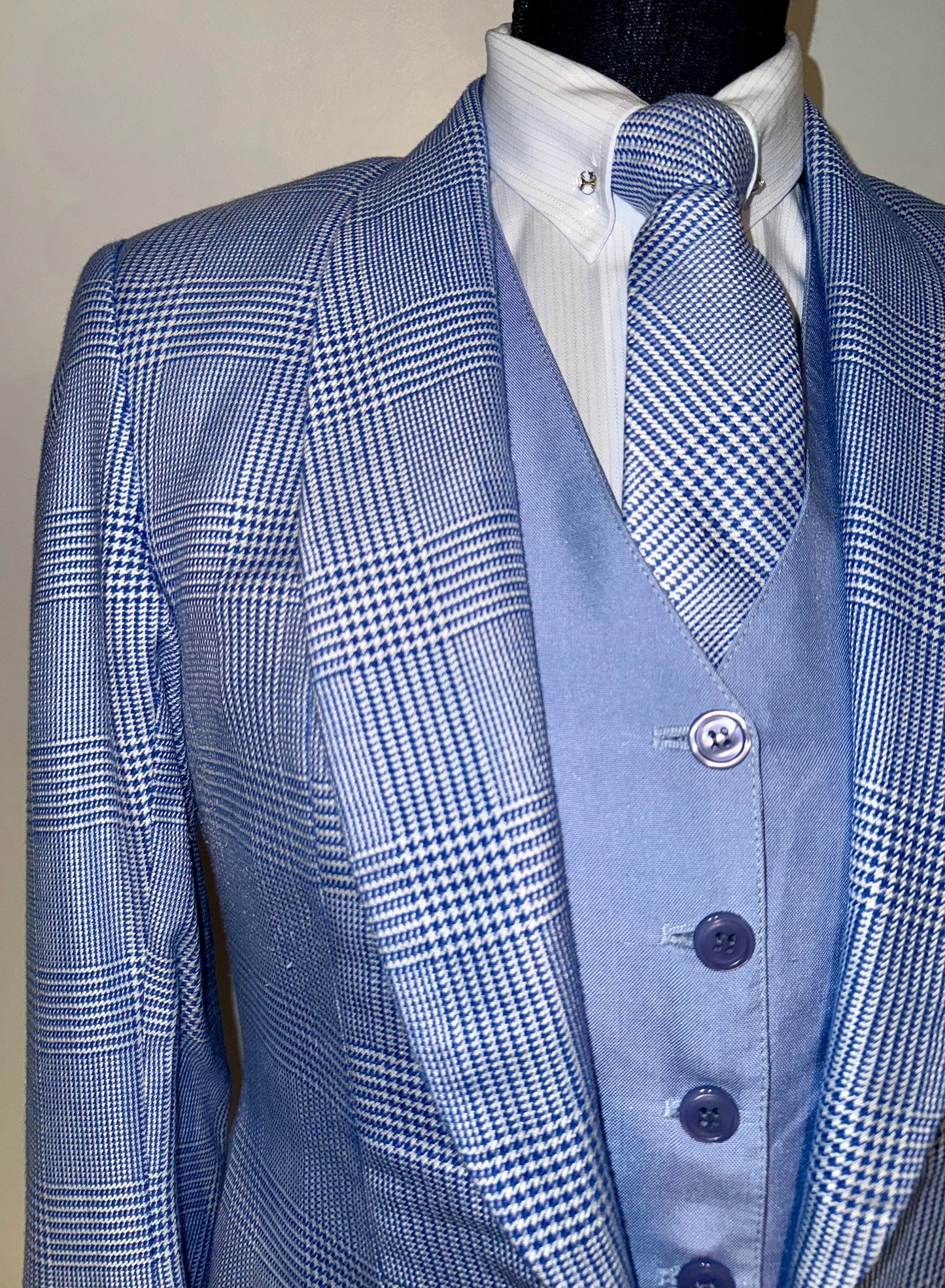 Marsha De Arriaga, Blue Plaid Day Coat