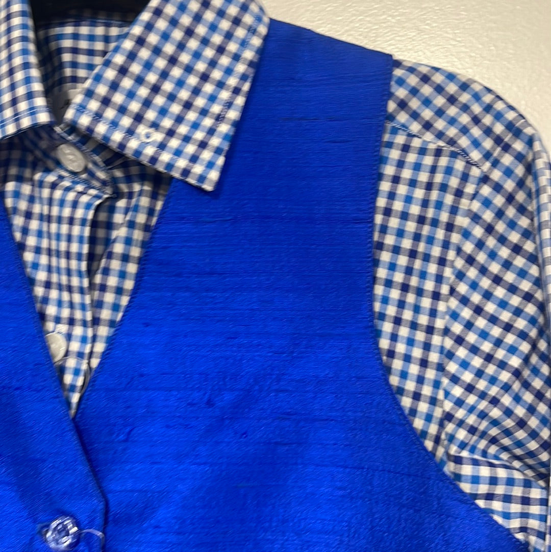 Royal Blue Plaid Set